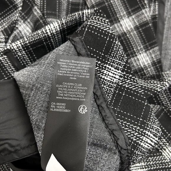 Liverpool Fitted Blazer Womens Size M Black White Glen Plaid One Button Academia - Picture 11 of 13